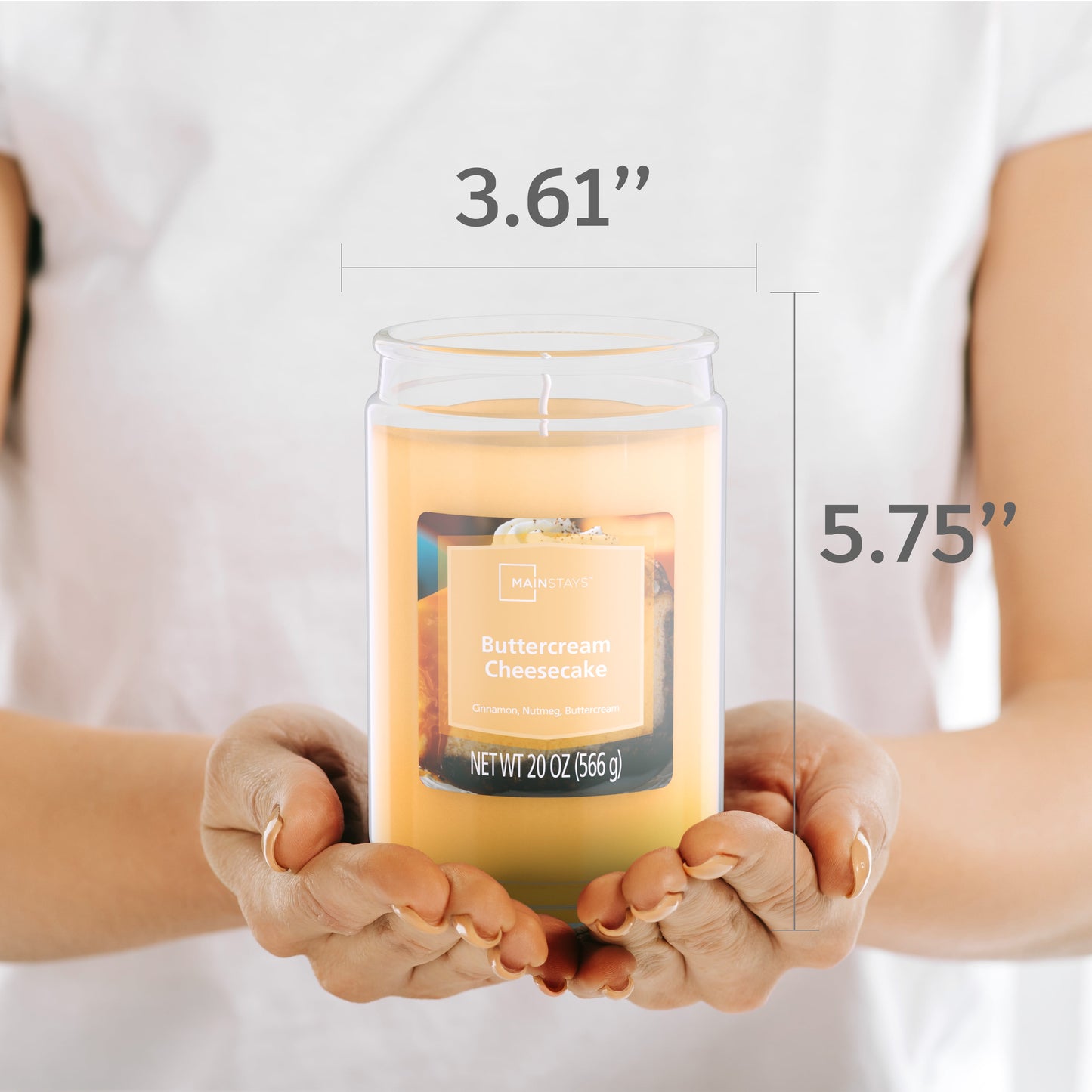 (4 Pack)  Buttercream Cheesecake Scented Single-Wick Glass Jar Candle, 20Oz