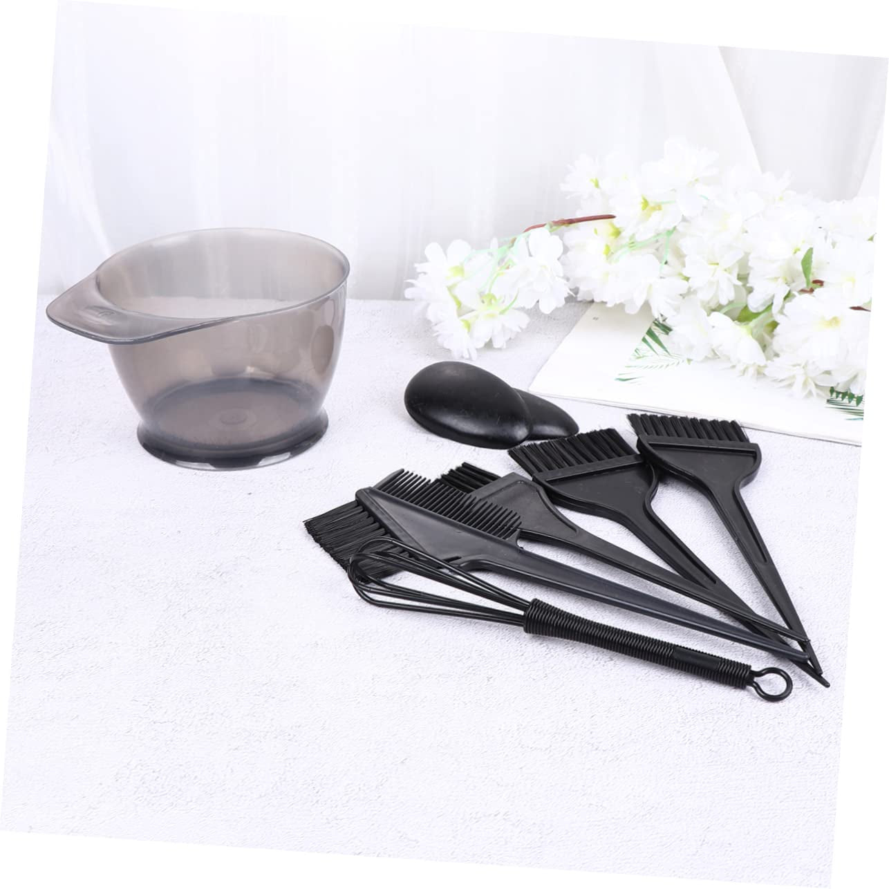 8Pcs Hair Coloring Kit Professional Hair Dye Comb Brush and Mixing Bowl Set Salon Use