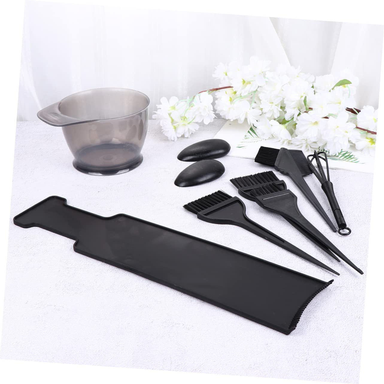 8Pcs Hair Coloring Kit Professional Hair Dye Comb Brush and Mixing Bowl Set Salon Use