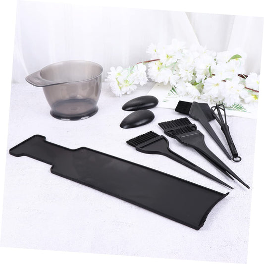 8Pcs Hair Coloring Kit Professional Hair Dye Comb Brush and Mixing Bowl Set Salon Use