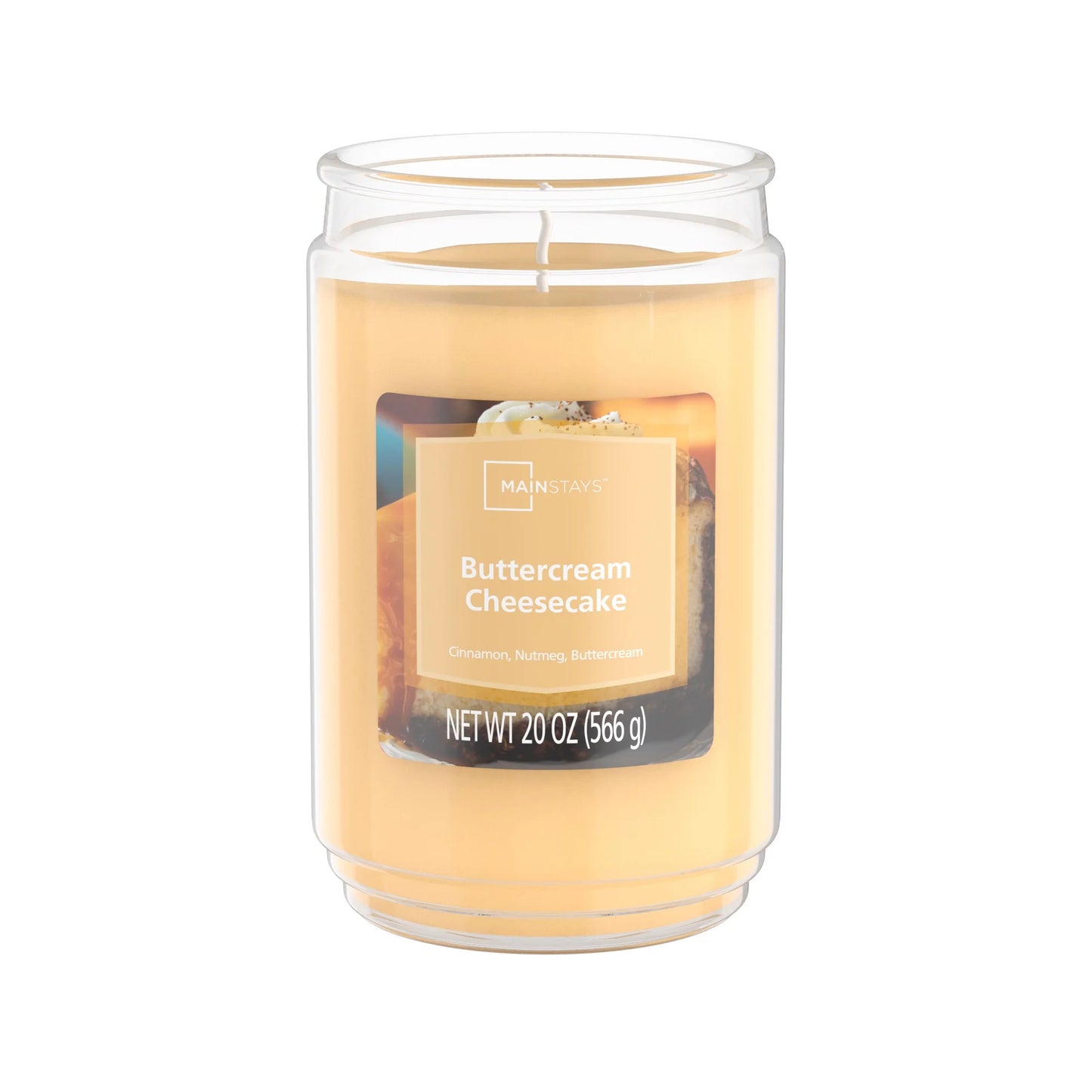 (4 Pack)  Buttercream Cheesecake Scented Single-Wick Glass Jar Candle, 20Oz