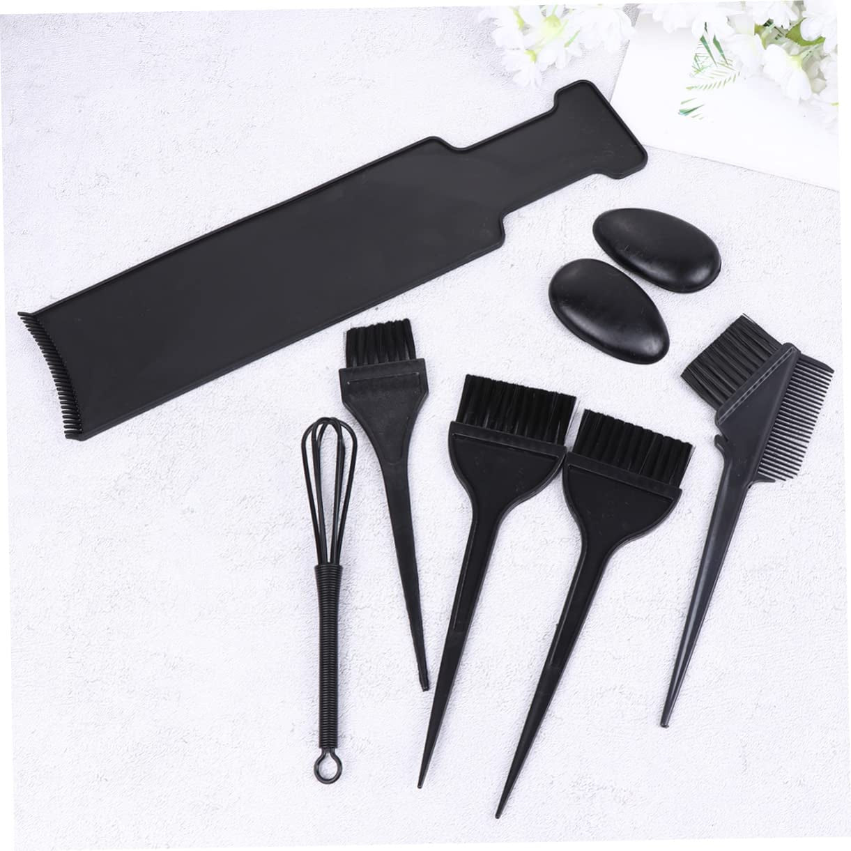 8Pcs Hair Coloring Kit Professional Hair Dye Comb Brush and Mixing Bowl Set Salon Use