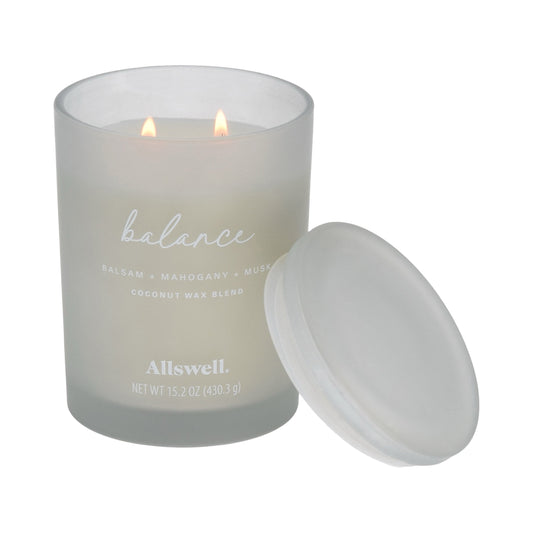 (2 Pack)  Balance (Balsam + Mahogany + Musk) Scented 2-Wick 15Oz Spa Jar Candle